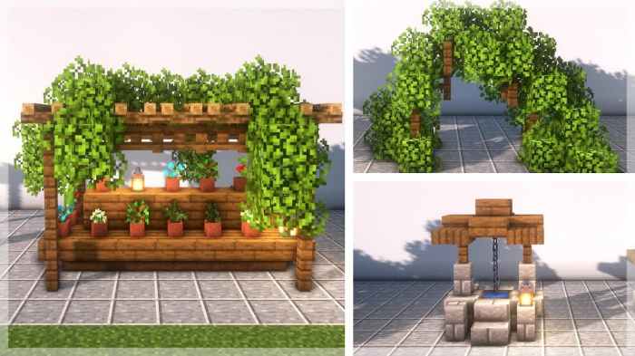 Minecraft outdoor decor ideas