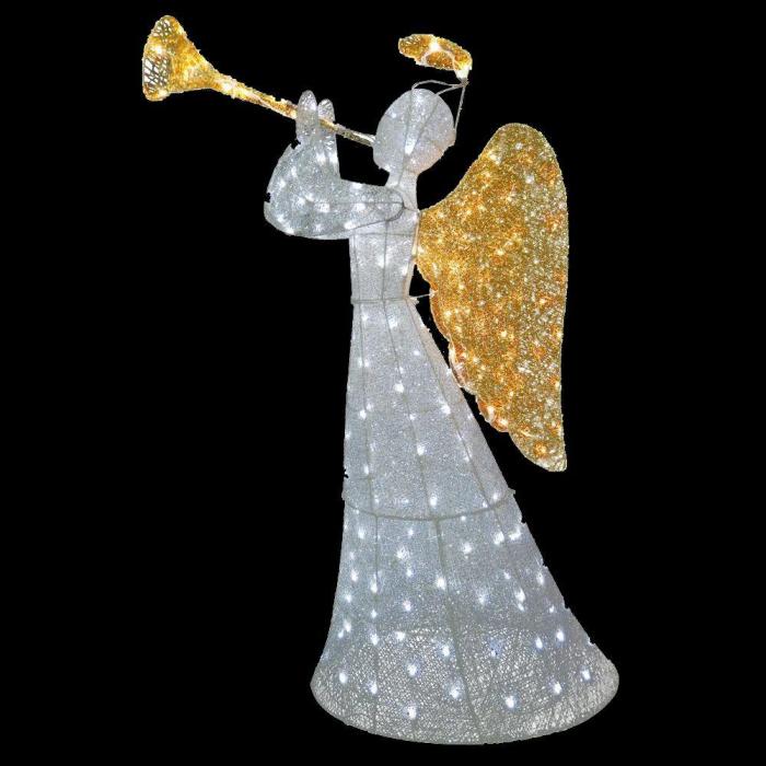 Outdoor lighted lighted christmas angel yard decor