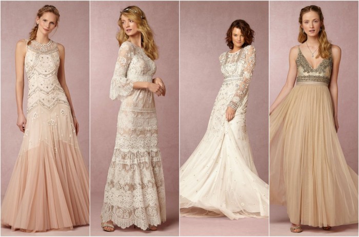 Romantic boho wedding dresses