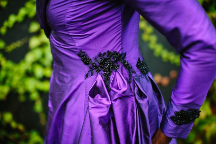 Purple summer wedding guest dress