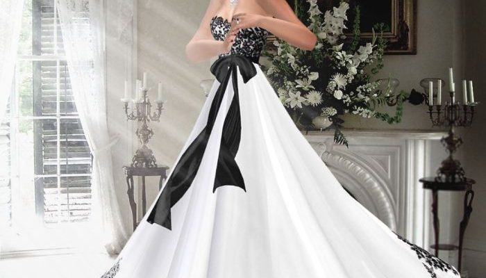 Red Black White Wedding Dress Designs