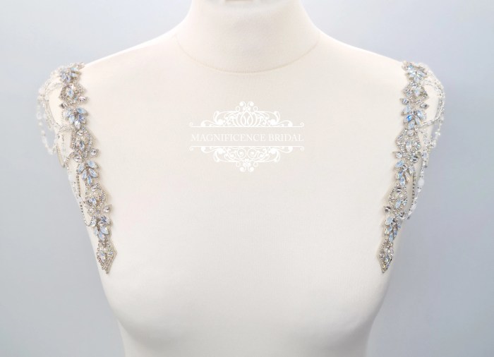 Rhinestone wedding dress straps